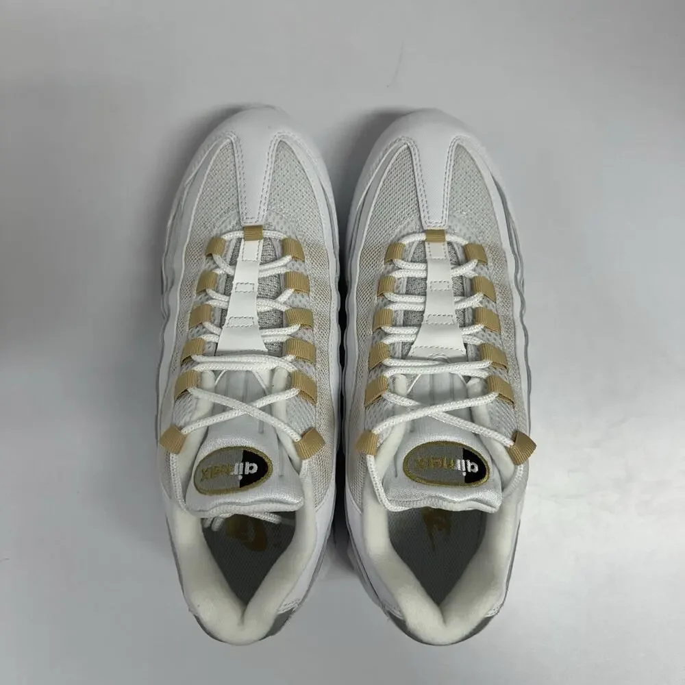 Nike Air Max 95 OG White Metallic Gold IB1667 101 Size 8 Men Mesh Runner Chucky